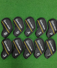 26 Taylormade Golf Club Head Cover Iron Head Covers Magnetic Black/Gold