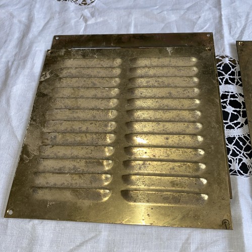 Brass louvre vent cover 9 - 9, x