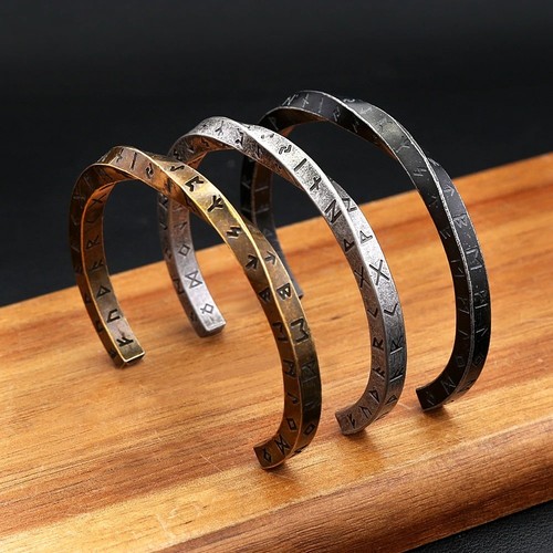 Vintage viking runes bracelet - runes,