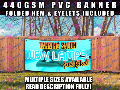 Tanning shop new lamps banner - tanning,