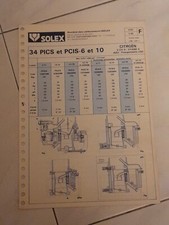 CARBURETORI SOLEX- 34 PICS ET
