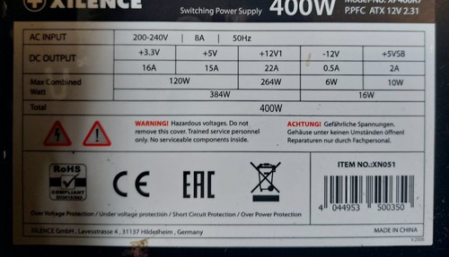 Xilence xp400r7 400w atx - xp400r7,
