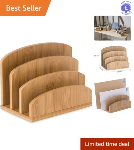 Bamboo letter holder mail - holder, &