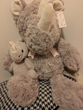 Large Grey Rhino Plush Brand