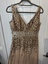Stunning pink and gold long
