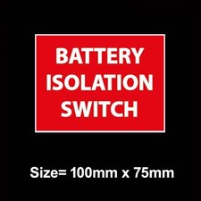 Battery isolation switch - battery,