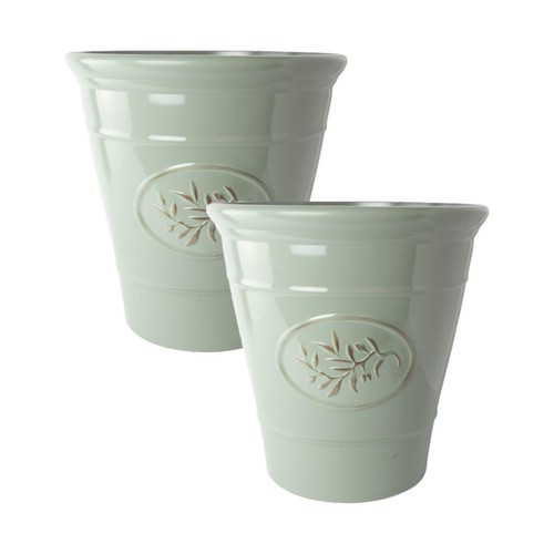 2pc olive green - plastic, plant