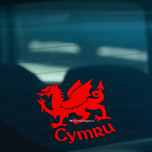 Wales cymru dragon red car - cymru,