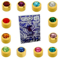1 Dozen -12 Pairs Caflon Gold