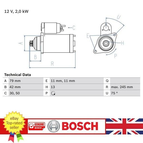 Starter for audi q3 tt - q3,