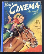 BOYS CINEMA ANNUAL 1947 HARDCOVER CLOTH SPINE NO INSCRIPTIONS NOT PRICE CLIPED