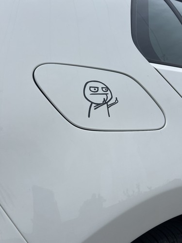 Finger meme funny car sticker - car,