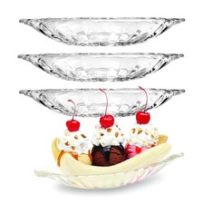 Glass Banana Split Dish Boat