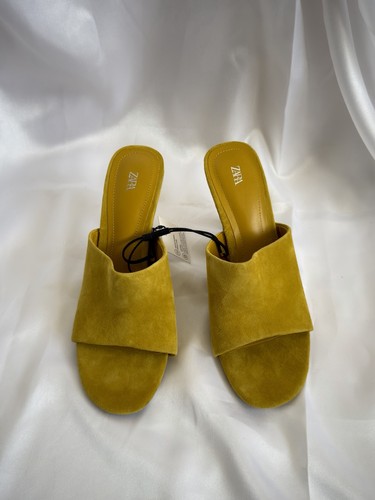 Yellow mustard suede leather - suede,