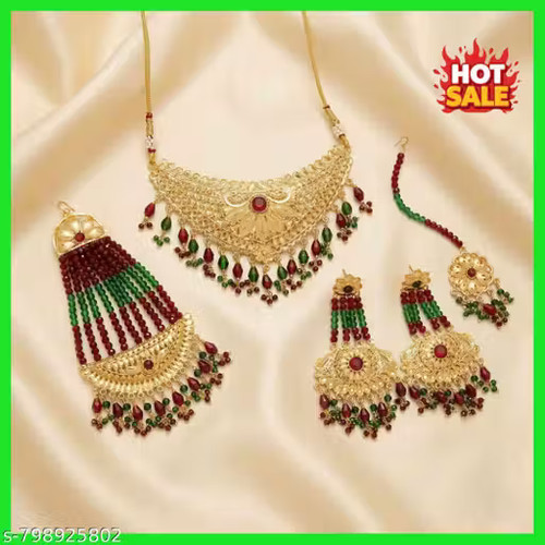 Gold plated jewellery - gold, set,rani