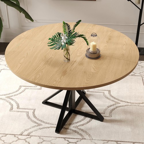 Round dining table wood - dining,
