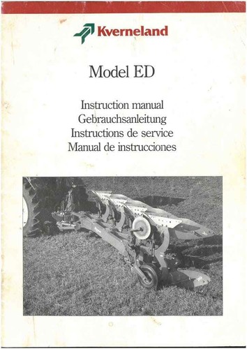 Kverneland plough model - plough, ed