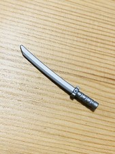 LEGO 30173 - Minifigure Weapon Sword Shamshir/Katana Hole Hilt - Flat Silver x 1