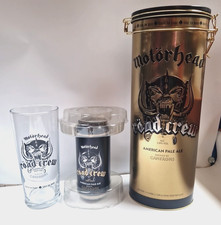 Rare GOLD Motörhead Road Crew Collectable Tin Glass Commemorative empty Beer Can