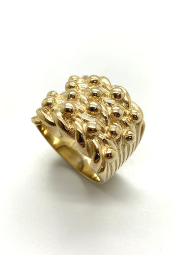9ct yellow solid - gold, row