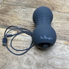 Maxgia Double Massage Ball, Heating Peanut Roller With 5 Vibrations, Gray