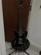 2015 Epiphone Dot EB Semi Hollow 335 Electric Guitar Double Cutaway Black Ebony