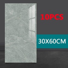 10PCS Self-Adhesive Marble PVC Cladding Wall Panels for Kitchen Bathroom Grey UK