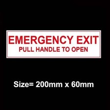 EMERGENCY EXIT PULL HANDLE TO