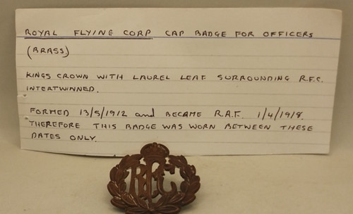 Royal flying corps - corps, officer's