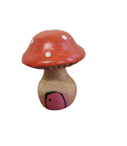 Mini toadstool mushroom wooden - mini,