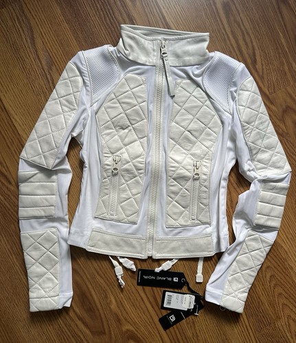 Blanc noir quilted leather - noir,