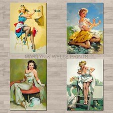Gil Elvgren prints: A4 canvas