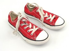 Converse All Star Low-Top Canvas Shoes Red Youth Size 13 Sneakers