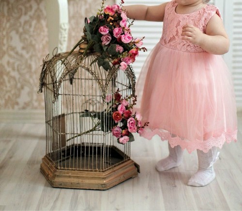 Flower girl gown formal - gown, lace