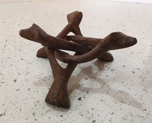 Hand carved wooden cobra - wooden,