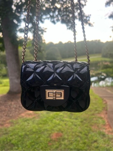 Black quilted jelly - quilted, mini