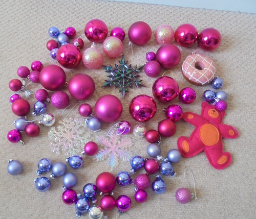 Pink purple christmas tree - pink,