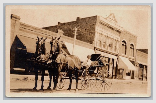 Coin iowa rppc horse pulled - coin, ~