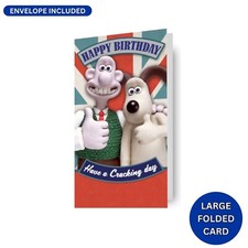 Birthday Card, Wallace & Gromit Birthday Card, Large Card with Envelope.