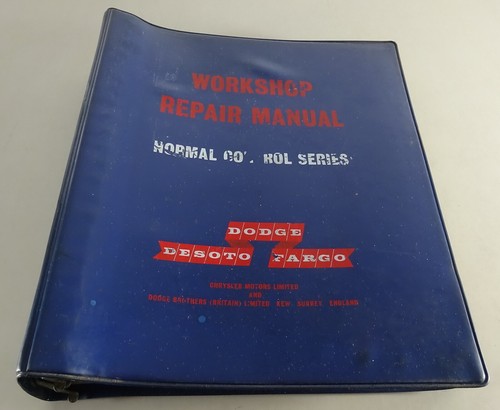 Workshop manual chrysler dodge - workshop,