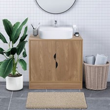 Flaminio Partial Pedestal Bathroom Sink Cabinet Under Cupboard Storage Furniture