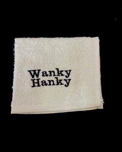 Embroidered wanky hanky - wanky,