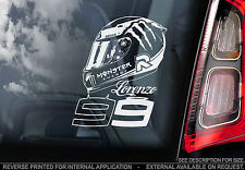 Jorge Lorenzo #99 - Car Window Sticker - Helmet Yamaha Superbike MotoGP - TYP2