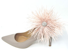 Dusty Pink Color Feather Shoe