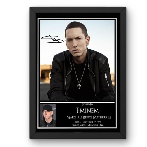 Eminem signed framed - eminem,