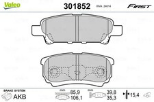 Brake pads Rear Axle 301852