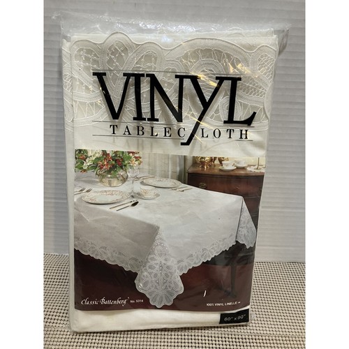 Vintage vinyl tablecloth - vintage,