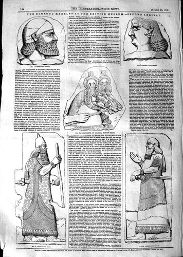 Old antique print 1847 - old,