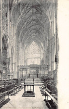 POSTCARD - YORKSHIRE - YORK - MINSTER - CHOIR & EAST WINDOW - UNDIVIDED BACK