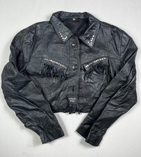 Vintage Black Leather Fringe